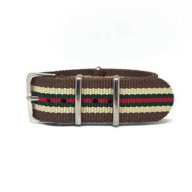 Classic Military Style Strap - Brown Italian Lux